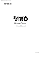 TP-Link Super 6 Wi-Fi User Manual