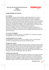 POSIFLEX Mercury EK1650 User Manual