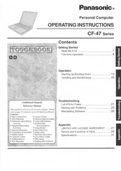 Panasonic TOUGHBOOK CF-47FY6GUEM Operating Instructions Manual