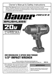Harbor Freight Tools Bauer 2085CR-B Owner's Manual & Safety Instructions