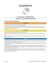 Garmin GT17M-THF Installation Instructions Manual