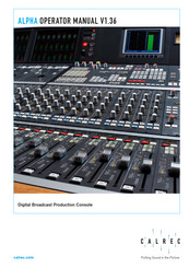 Calrec ALPHA Operator's Manual