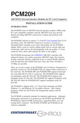 Contemporary Controls PCM20H Series Installation Manual