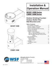 WSF WODF-1WM Series Installation & Operation Manual
