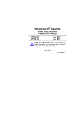 Wood-mizer LT70MDH Safety, Setup, Operation & Maintenance Manual