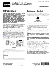 Toro eProStripe 560 Operator's Manual