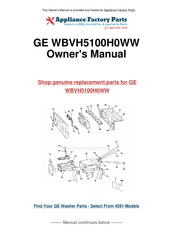 GE LAVEUSES WCVH6400 Owner's Manual