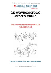 GE WBVH6240F0GG Owner's Manual & Installation Instructions