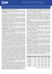 Creda CTR10C Installation And Operating Instructions