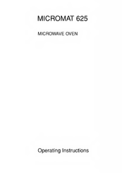 Electrolux MICROMAT 625 Operating Instructions Manual