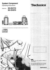 Technics SC-EH570 Operating Instructions Manual