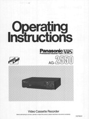 Panasonic ProLine AG-2550 Operating Instructions Manual