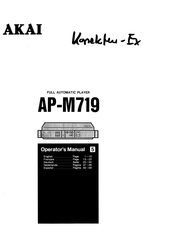 Akai AP-M719 Operator's Manual