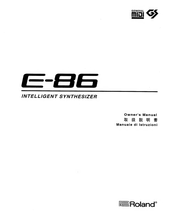 Roland E-86 Owner's Manual