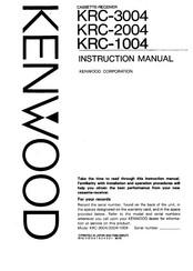 Kenwood KRC-1004 Instruction Manual