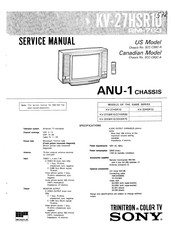 Sony Trinitron KV-27HSR10 Service Manual