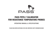 Pass PRTD-7 Operating Manual & Specifications