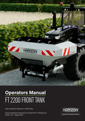 Horizon Fitness FT 2200 FRONT TANK Operator's Manual