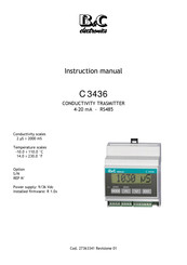B&C C 3436 Instruction Manual