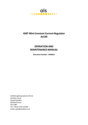 ALS IGBT Mini CCR Operation And Maintenance Manual