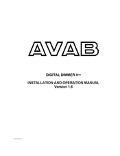 AVAB DDII Installation And Operation Manual