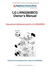 LG LWN2130QCG Service Manual