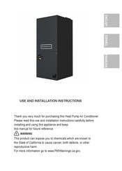 Friedrich AUX15KW Use And Installation Instructions