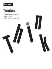 Lenovo ThinkVision P25i-30 User Manual