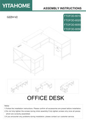 YitaHome FTOFOD-6020 Assembly Instructions Manual