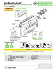 Draper LightBloc FlexShade LIGHTBLOC CL Instructions Installation & Operation