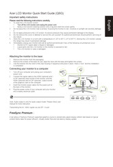Acer ED343CUR V3 Quick Start Manual