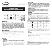 Sabre HS-RL-EDA Installation And Operating Instructions