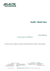 ANALOX Ax60+ Multi-Gas User Manual