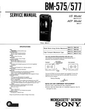 Sony BM-577 Service Manual