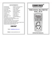Kusam-meco KM 789 Operation Manual