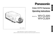 Panasonic WVCL924 - COLOR CAMERA Operating Instructions Manual