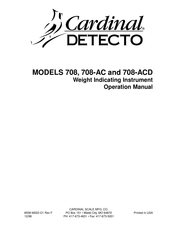 Cardinal 708-AC Operation Manual