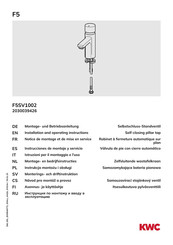 KWC 2030039426 Installation And Operating Instructions Manual