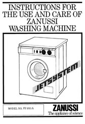 Zanussi FJ1011/A Use And Care Instructions Manual