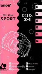 Canon IXUS X-1 Elph sport Instructions Manual