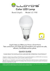 Lloyd's LC-1192 Quick Manual