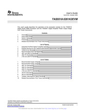 Texas Instruments TAS5518-5261K2EVM User Manual