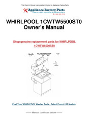 Whirlpool 1CWTW5500ST0 User Instructions