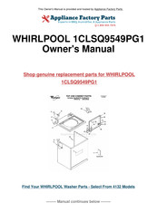 Whirlpool 1CLSQ9549PG1 User Instructions