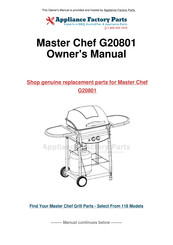 Master Chef G20801 Owner's Manual
