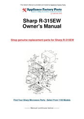 Sharp R-315EW Supplemental Service Manual