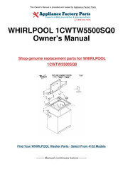 Whirlpool 1CWTW5500SQ0 User Instructions