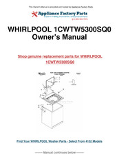 Whirlpool 1CWTW5300SQ0 User Instructions