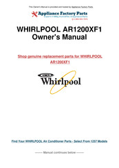 Whirlpool AR1200XF1 Use & Care Manual