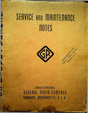 General Radio Company 614-C Service And Maintenance Notes